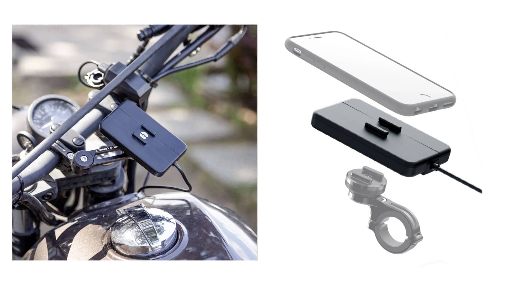 Pack complet support de téléphone SP-CONNECT moto-scooter - fixation sur  rétroviseur - iPhone 8 Plus