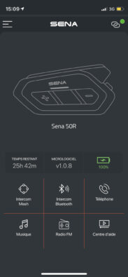 Test de l'intercom Sena 50R : l'alternative haut de gamme plus compacte –  Motard Adventure